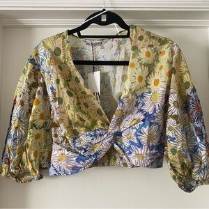 Zara Floral Print Women's Top - Multicolor